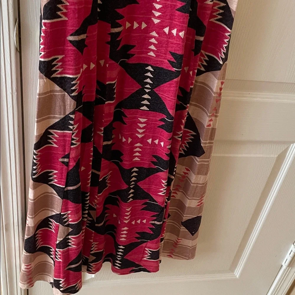 Ralph Lauren 100% cotton Red and Black Geometric Maxi Dress - Picture 13 of 13